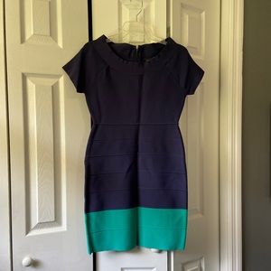 BCBG fitted navy dress